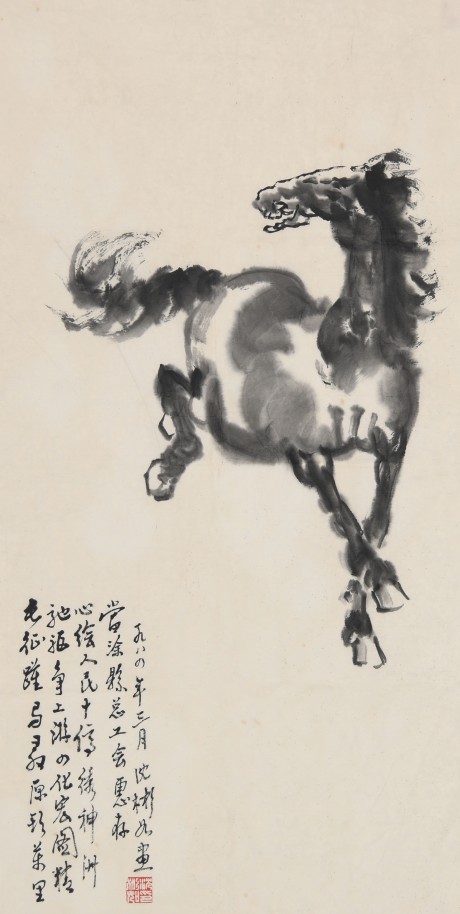 沈炳儒  馬單片	75×40CM